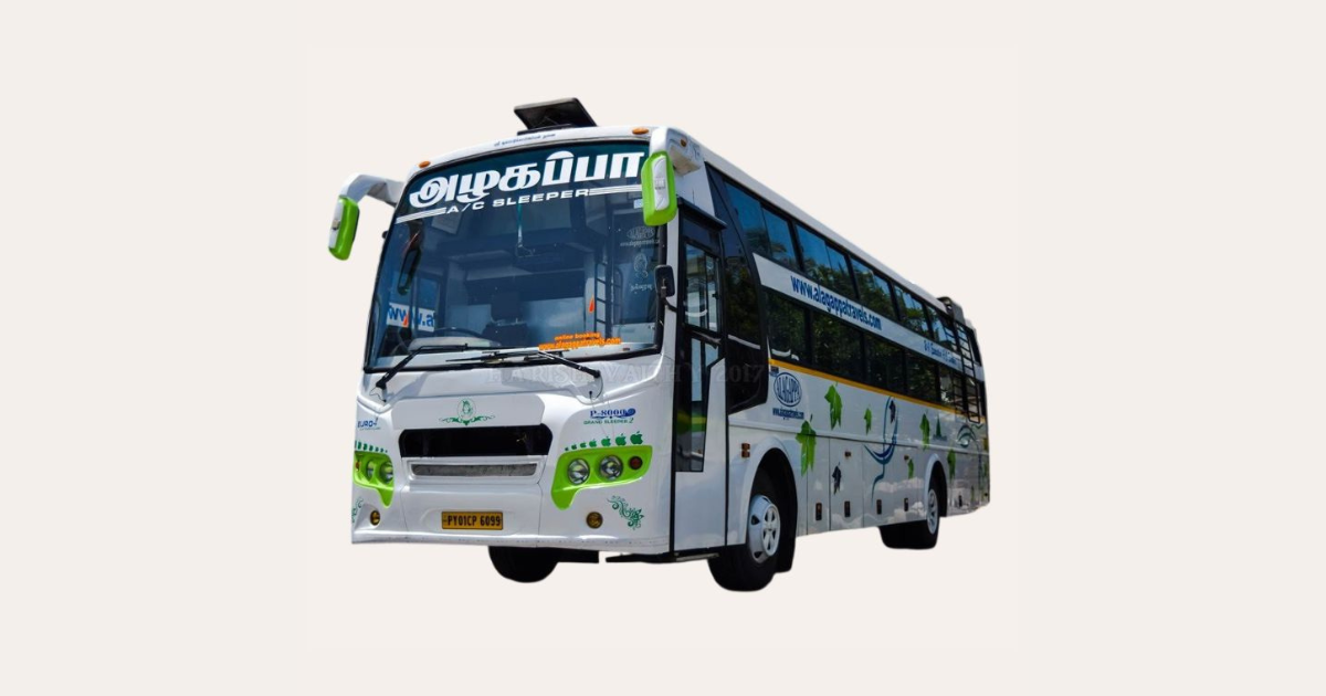 Alagappa Tours and Travels bus on highway